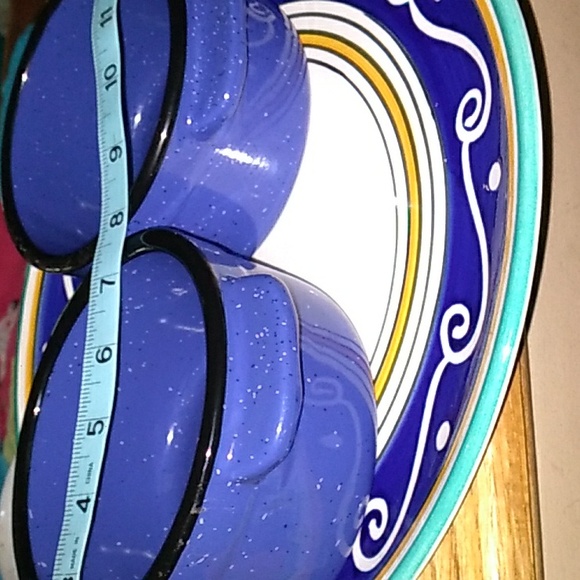 Chilli π² Soup Bowl SPECKELED COBALT Set of TWO NWOT - Picture 2 of 16